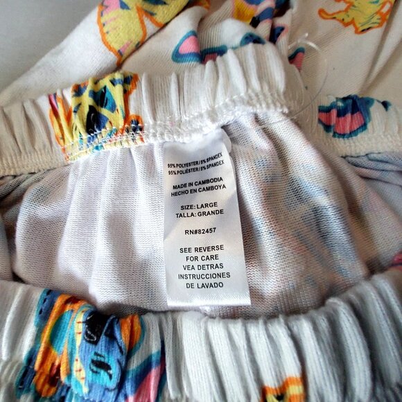 Disney Lilo & Stitch Boo Halloween Pajama Set Long Sleeve Shirt & Pants Size L - Picture 12 of 16